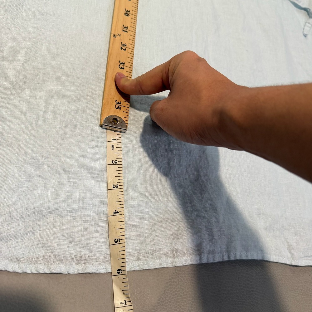 Reistor 100% Hemp Light Blue Lagenlook Cottage Prairie Shirt Dress XL/2XL-6890 - Picture 7 of 9